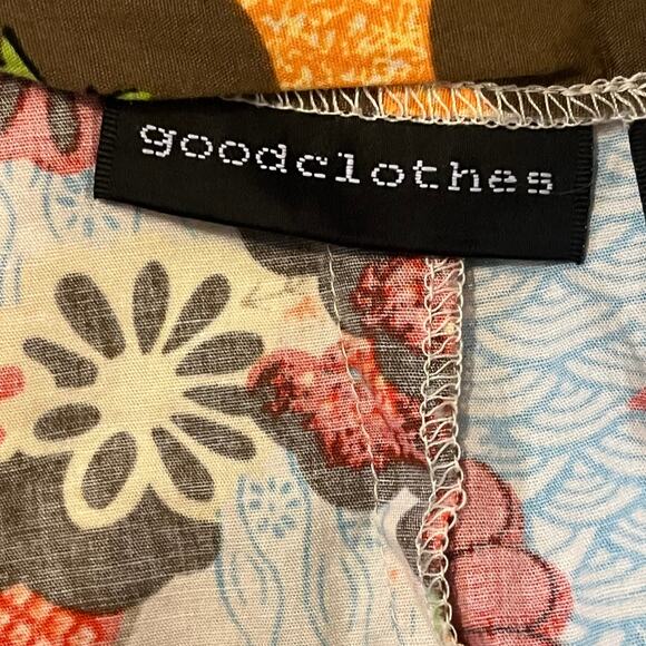 Vintage 90s 60s Flower Power A-Line Skirt | Hippie Vibes Cotton Spandex Size 10 - Picture 6 of 7